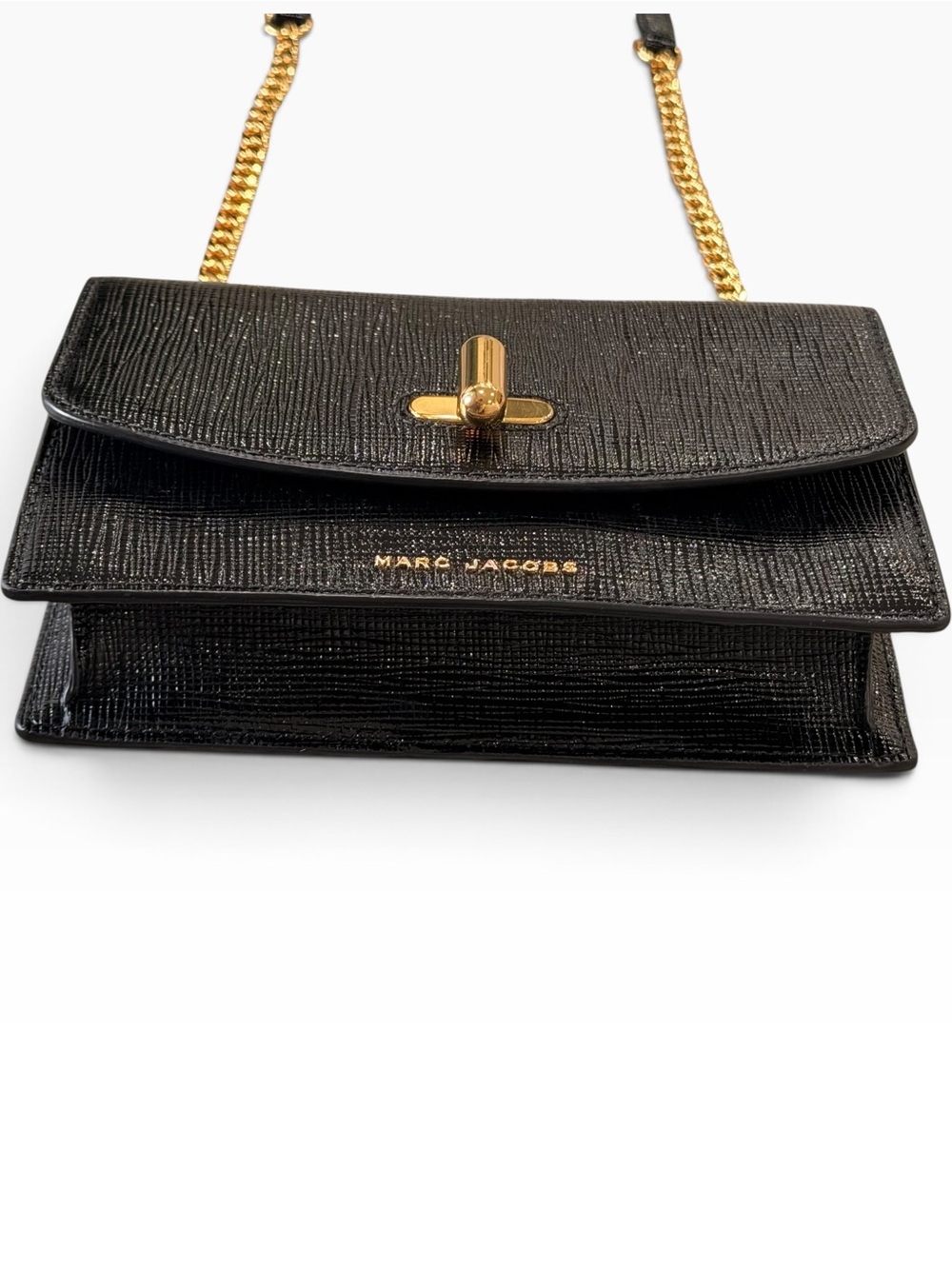 LIKE NEW Marc Jacobs The Turnlock Leather Crossbody Bag - Black - Picture 7 of 16